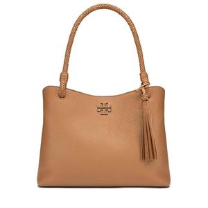 NWOT Tory Burch Taylor Triple Compartment Tote Tan